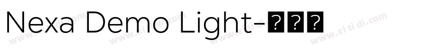 Nexa Demo Light字体转换